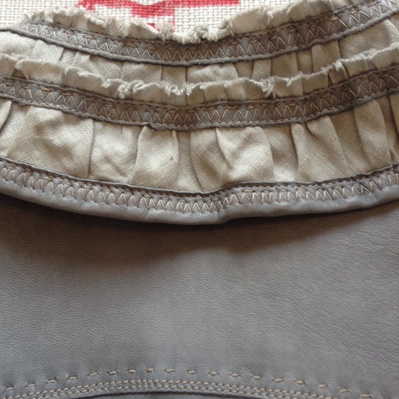 Ellie Tahari Pewter Grey Leather Jacket - Picture 8 of 8